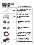 C9 Decorate Like a Pro® Kit - 100' LED Diamond Faceted Pure White Brown Wire w/12" Bulb Spacing